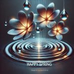 Miniaturka jingla reklamowego 'Happy Spring' – nowoczesna i elegancka grafika z futurystycznymi kwiatami, symbolizująca świeżość i energię wiosny.